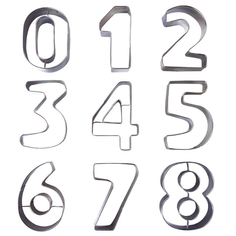 9 Piece Number Cookie Cutters