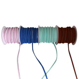 12 Pack of Suede Fabric Edge Trim Cord Ribbon by Curtzy - Assortment of Colours - 3m Rolls - 3mm Thickness - Soft Design with Bright Pigment- Embroidery Ribbons - Applique Craft Set