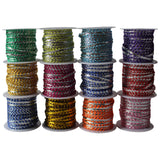 4m Embroidery Ribbon Craft Ribbon 12 Roll Fabric Edge Trim Ribbon Braid Trimming Upholstery Edging Lace Trim, Saree Border, Draperies, Pillow, Scrapbooking, Paper Craft, Card Decorative Ribbon Trim