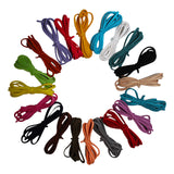 Curtzy 40 Pieces 1m x 3mm Leather Cord Faux Suede String Threads with 200 Pieces Silver Cord Ends - Faux Suede Cord for Bracelet, Necklace, Key Rings, Jewellery, and Gift Making DIY Crafts