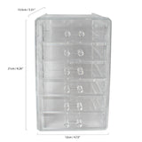 Kurtzy 6 Tier Clear Acrylic Makeup Organiser - Jewellery Organizer with 6 Removable Drawers - Makeup Display Box for Cosmetic Storage & more