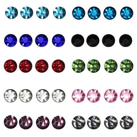 Crystal Style Rhinestone Stud Earring Set