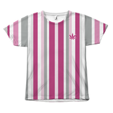 Vertical Striped Marijuana All Over Tees