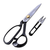 10" Tailor Dressmaking Scissors and Yarn Thread Snippers by Handi Stitch -Stainless Steel Shears-Cutting Fabric, Clothes, Altering, Sewing & Tailoring