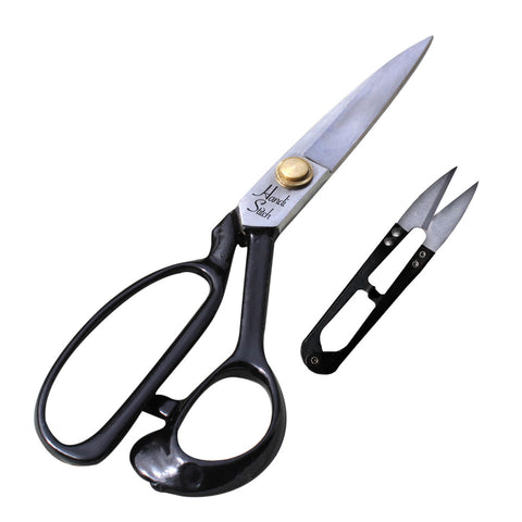 10" Tailor Dressmaking Scissors and Yarn Thread Snippers by Handi Stitch -Stainless Steel Shears-Cutting Fabric, Clothes, Altering, Sewing & Tailoring