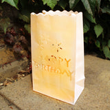 10 Pack Happy Birthday Candle Bags
