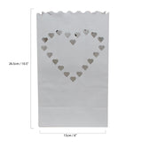 Heart Design White Paper Decorative Lanterns