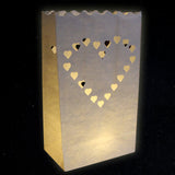 Heart Design White Paper Decorative Lanterns