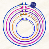 5 Piece Embroidery and Cross Stitch Hoop Set