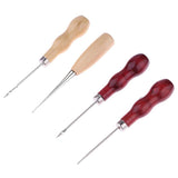 Kurtzy 20 Pcs Leather Sewing Kit - Leather Stitching Awl- Sail Repair Kit with Waxed Leather Thread- Sew Leather Kit includes Awl, Thimble Ring, upholstery, Curved, Shoe & Sail Needles