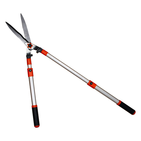 Telescopic Extendable Garden Hedge Hand Pruning Shears with Iron Body- Click Extendable 79cm(31.10") to 111cm(43.70") Garden Pruner - Anvil Razor Blades for Cutting Thick Branches - Gardening Loppers