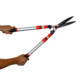 Telescopic Extendable Garden Hedge Hand Pruning Shears with Iron Body- Click Extendable 79cm(31.10") to 111cm(43.70") Garden Pruner - Anvil Razor Blades for Cutting Thick Branches - Gardening Loppers