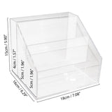 Kurtzy 3 Compartments Table Desktop Organizer -Acrylic Office & Home Desk Organizer holding Jewelry ,Stationery, Business Card, Crafts Mobile Phone, Remote Control, Magazine etc
