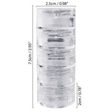 Bead Storage Organizer - 25 Piece (2cm)H Removable Pot Style Clear Plastic Divider Containers (19 x 9cm) For Storing Seed Beads, Nail Art Glitter, Cosmetics, DIY Art/Craft and Jewelery Findings