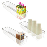 Kurtzy 2 Pack Fridge Storage Bins - Acrylic Clear Transparent Refrigerator Drawers Pantry Kitchen Containers Space Saving Freezer Organizer Vegetables Fruits 41cmx10cmx8cm Food Storage Box