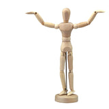 KURTZY 2 Pcs Wooden Mannequins - 12" Wooden Human Mannequins - Artist mannequin with stand - Wooden Artist Manikin for Art/body Drawing