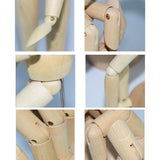 KURTZY 2 Pcs Wooden Mannequins - 12" Wooden Human Mannequins - Artist mannequin with stand - Wooden Artist Manikin for Art/body Drawing