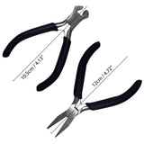 Kurtzy Pliers Set of 6 Piece -Plier Set with Nipper, Wire Cutter, Needle Nose Pliers, Round Nose Pliers, Flat Nose Pliers - Mini Precision Pliers Set for Jewellery Making Kit, Electrical Tool
