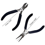 Kurtzy Pliers Set of 6 Piece -Plier Set with Nipper, Wire Cutter, Needle Nose Pliers, Round Nose Pliers, Flat Nose Pliers - Mini Precision Pliers Set for Jewellery Making Kit, Electrical Tool