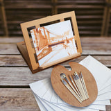Kurtzy 26pcs Artist Workstation Easel - Mini Tabletop Wooden Easel with 12 Painting Brush, 1 Painting Palette and 12 Canvas Panel - Complete Artist Set for Beginners and Professionals
