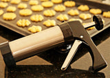 Kurtzy 22 Piece Stainless Steel Cookie / Biscuit Press and Icing Gun Set by - Large Cake Decorating Machine Ultra Set with Icing Sugar Piping Tips - Pro Kit Round Shaped Discs Cutters