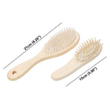 Kurtzy Baby Brush and Baby Comb - 2 Pcs Wooden Baby Brush Set with Soft Bristles for Gently Brushing Baby's Hair, Massaging Tender Scalp and Cradle Cap - Toddler Comb Set with Natural Wood Handles