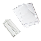 Perspex Display Stands (6 Pcs ) - Double Sided Clear A6 Portrait Counter Top Vertical Poster Presentation Stands, Upright Plastic Desk Sign Holder, Poster Holder ,Menu holder, Photo holder with Flat Base-  Size 19cm (7.48") H & 11cm (4.33") W