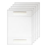 Kurtzy Adhesive Wall Poster Holder - 5 Pcs A4 C-shaped Acrylic Wall Sign Holder / Poster Display Frame to Protect Sign, Photo and Posters from Scratch and Tear with 2 Adhesive Pads for Sturdy Grip