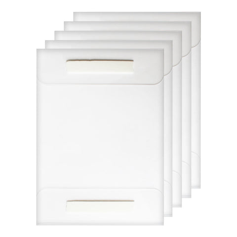Kurtzy Adhesive Wall Poster Holder - 5 Pcs A4 C-shaped Acrylic Wall Sign Holder / Poster Display Frame to Protect Sign, Photo and Posters from Scratch and Tear with 2 Adhesive Pads for Sturdy Grip