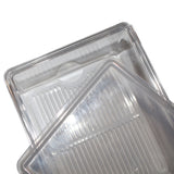 Kurtzy 3 Pack Acrylic Plastic Food Storage Box - Stackable Fridge Containers with Drain Grate ? Space Saving Organiser and Multi-Purpose Storage Box for Kitchen, Pantry, Camping, Picnic, Work and Hiking
