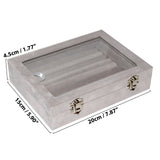 Kurtzy 72 Velvet Ring Storage display Box with 9 Ring Rolls with transparent lid - Cufflinks safe and Easy to transport