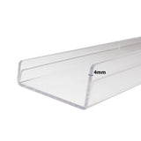 Kurtzy 2 Piece Clear Acrylic Wall-Mounted Bookshelf - Home Decor Floating Bookshelf Display with Screws - Invisible Floating Shelves for Photo Frames Display and Books