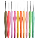 Curtzy 13cm Rubber Handle Aluminium Crochet Hook Set