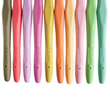 Curtzy 13cm Rubber Handle Aluminium Crochet Hook Set