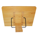 Kurtzy Bamboo Cookbook Holder - Recipe Book Stand with 5 Adjustable Heights - Reading Rest Holder for Books, Music Notes, iPad, Tablet & more - Book Rest Stand with 33.5 x 24 cm - Book Holder