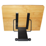 Kurtzy Bamboo Book Holder - 33.5 x 24 cm Holder Stand with 6 Adjustable Heights for Ipad/Tablet - Perfect Reading Rest for Books, Music Notes & Watching videos.