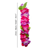 Kurtzy 24 Pieces Hawaiian Garlands Set - Colourful Hawaiian Lei Flower Hula Headbands for Luau Head Decorations, Summer Party, Beach Theme Wedding, Tropical Party Accessories, Fancy Dress and More