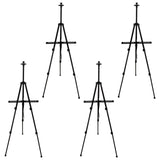 Kurtzy 4 pack Easel Stand of Size 165cm (64.96") - Collapsible Aluminum Telescopic Artist Easel - Studio Painting Easel Tripod Display for Drawing Board, Outdoor & Indoor Sketching, Painting Display