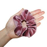 Kurtzy 12 pcs Scrunchies - Colourful Velvet Hair Scrunchie - Thick Hair Bobble Bands - Elastic Hair Band for Women -  Hair Scrunchy Ties in Browns, Grey, Blues, Beige, Dusky Pink, Rose Red and Black