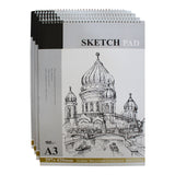 Kurtzy Art Sketch Pad - A3 Drawing Sketch Pad for Art and School Supplies - 4 Pcs of Spiral Bound Artist Sketch Book - Art Sketching Pad ideal for Drawing (24 Natural White Sheets X 4 Sketching Pad)