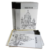 Kurtzy Art Sketch Pad - A3 Drawing Sketch Pad for Art and School Supplies - 4 Pcs of Spiral Bound Artist Sketch Book - Art Sketching Pad ideal for Drawing (24 Natural White Sheets X 4 Sketching Pad)