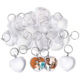 Clear Heart Acrylic Photo Keychains