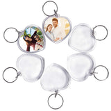 Clear Heart Acrylic Photo Keychains