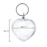 Clear Heart Acrylic Photo Keychains