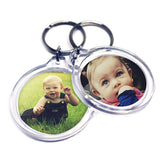 50 Clear Round Acrylic Photo Keychains