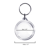 50 Clear Round Acrylic Photo Keychains