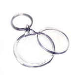 50 Clear Round Acrylic Photo Keychains