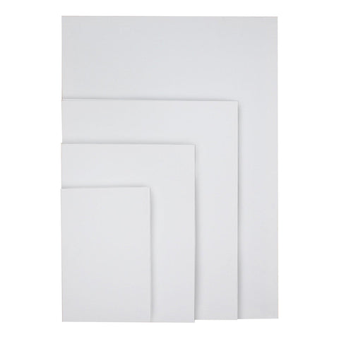 Kurtzy Canvas Board - 4 pcs Blank Canvas Set - Artist Canvas Frame - Pre-Stretched Canvas - Acrylic Painting Boards with Stretched Canvas for Artwork (70 x 49.5cm, 40 x 49.5cm, 30 x 40cm, 20 x 30cm)