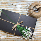 Kurtzy 19 x 11 x 4.5 cm Cardboard Gift Boxes Pack of 10 - Flat Pack Black Presentation Boxes Suitable for Party, Wedding ? Storage box for Cakes, Cookies and Jewelry