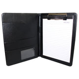 Kurtzy A5 Clipboard Folder, Conference Executives Business Leather File Folder Notebook Portfolio Document Organizer Paper Folio with Stationary Writing Memo Pad for Men Women Work Office
